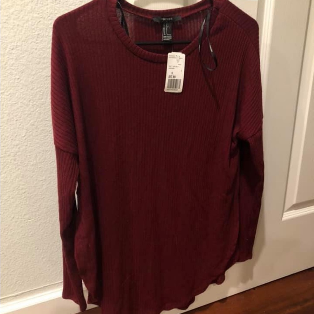 Maroon top